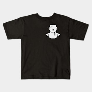 White Snowman pixel art Kids T-Shirt